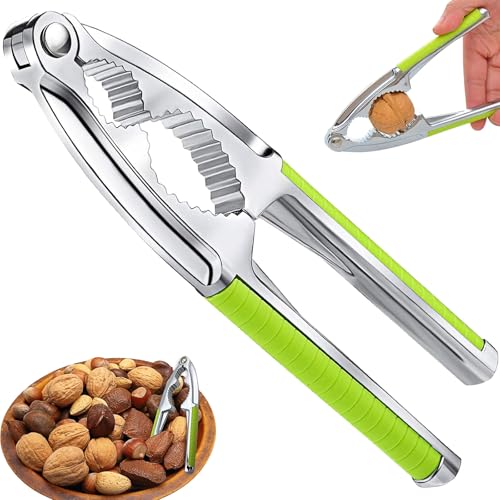 Nutcracker,Zinc Alloy Nutcracker Casca Nuts with Non-Slip Grip Nutcracker Multifunctional Nuts Opener for Seafood Shell Lobster Crab Hazelnut
