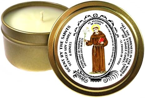 Saint Anthony Patron of Prophecy &amp; Finding Lost Objects 6 Oz Scented Soy Candle