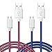 Boxeroo Micro USB Cable, 6ft 2-Pack High-Speed Nylon Braided Striped Tangle-Free with Stainless Steel Connector for Samsung,HTC,Nokia,Sony,Android and More Devices