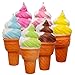 1Pc Random Squishy Jumbo Slow Rising Ice Cream Food Sample Bag Pendant Key Chain Toy Stress Relief