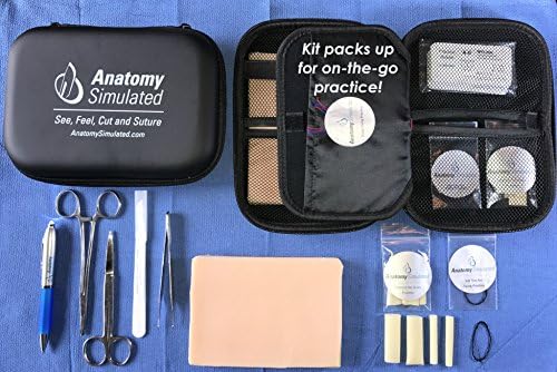 Basic Simulated, Multi-Layer Tissue Pad Suture Training Kit with Case and Instruments