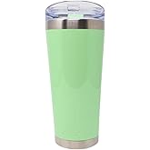 MyBevi Classic Premium Stainless Steel Tumbler with 12-Hour Temperature Control, Tritan Lid, and BPA-Free Construction | Green Ash, 26 oz