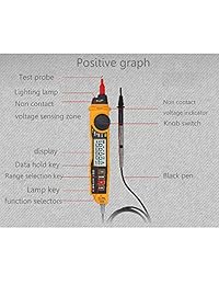 carboss MS8211 2000 Cuentas Pen Type Sonda Multímetro Digital con NCV Sin Contacto Detector De Voltaje de Corriente Auto y manual Data Hold eléctrica amperímetro de voltaje DC AC Tester Multímetro