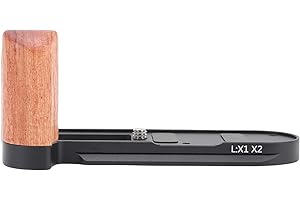 Tbest L Bracket Fit X1 X2 Cameras Aluminum Shape Handgrip Plate Wood Grip 1/4 Inch Threaded Hole Arca Tripod