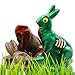 Zombie Chocolate Easter Bunny & Victim Set, ½ Pound (8 oz) Ea - Unique Easter Gift, Easter Basket Stuffer - Gourmet Large White and Milk Chocolate Bunnies Solid