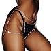 Women Sexy Rhinestone Bikini Leg Body Chain Thigh Jewelry (Silver Color)