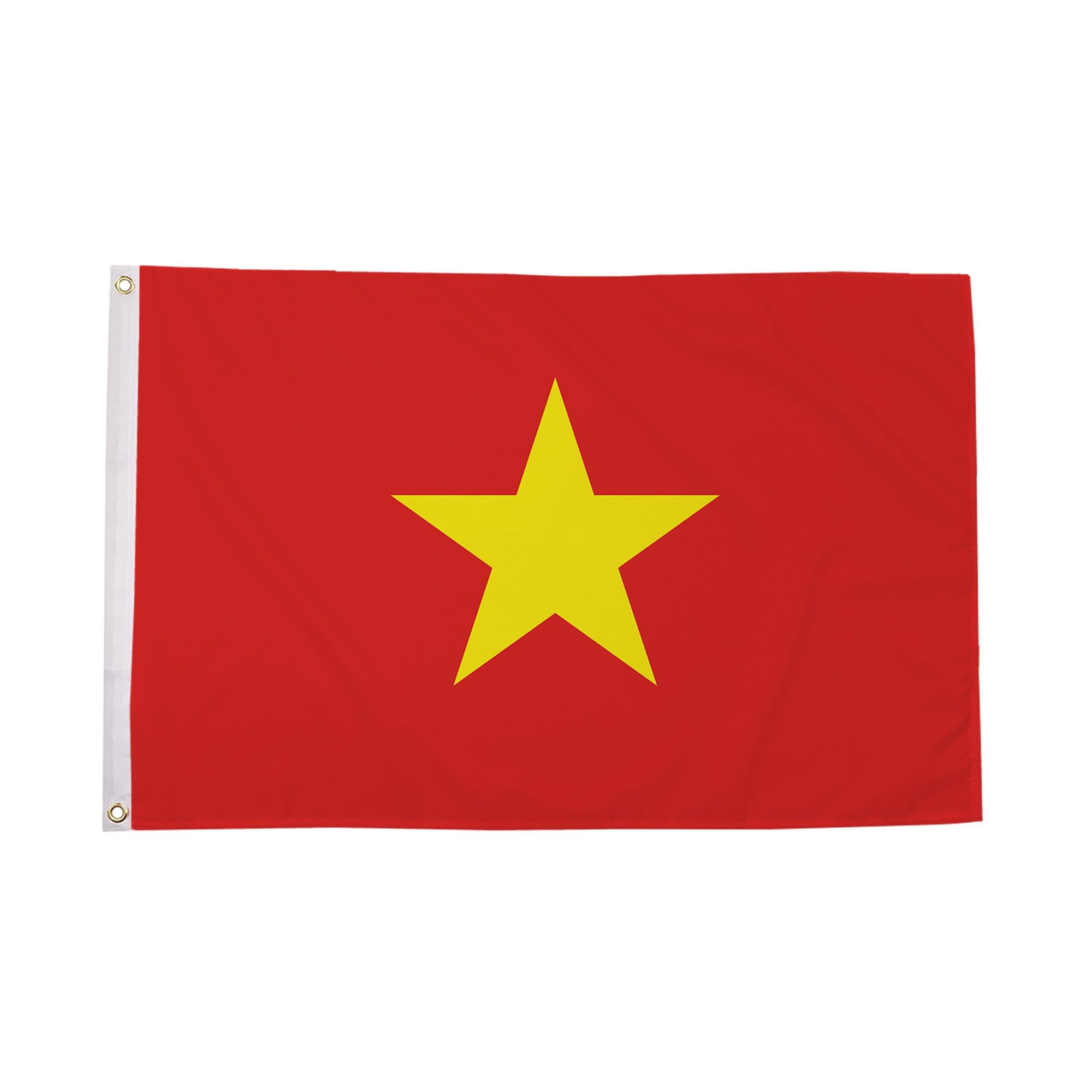 Flagtex Vietnam New Flag 5ft x 3ft Vietnamese National Flag Red with Yellow Star Premium Quality Polyester Double Stitched Brass Grommets 150cm x 90cm Indoor Outdoor Banner Display