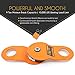 GearAmerica Winch Snatch Block Pulley, 9 US Ton (18,000 Lbs) Heavy Duty Block and Tackle Pulley for Synthetic Rope or Steel Cable, Recovery Accessory for Truck, Tractor, ATV, UTV - 1 Pack, Orange