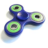 Spinfinity Advanced Hand Spinner w/ Hybrid Ceramic Bearing (not 3D printed) - Good for Concentration, Stress Relief, ADHD, Autism, Anxiety, and Fidgeting (Blue with Print)