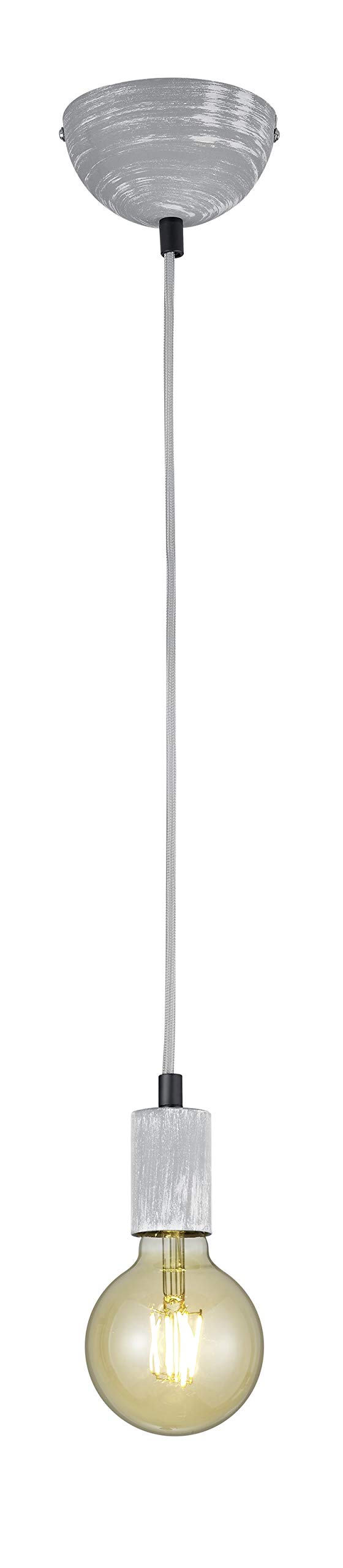 Trio Leuchten Cord 310100161 LED Pendant Light Metal Antique Grey 1x E27