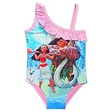 AOVCLKID Moana One Piece Summer Swimsuit Girls Princess Swimwear