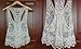 SYILA Women's Floral Sleeveless Vintage Crochet Knit Lace Vest Tank Top Shirt-white-L