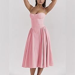 AGYMNX Women�s Corset Dress Sexy Spaghetti Strap