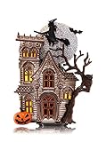 Bath and Body Works Halloween Haunted House WallFlower Fragrance Plug Nightlight - with Flying Witch, Bat, and Jack O'Lantern Pumpkin - Large Haunted House Halloween Night Light Outlet Diffuser