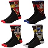 Justice League Crew Adult 4-pack Crew Socks