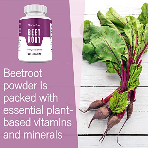 Beet Root Capsules 1300mg Made with Organic Beetroot Powder That