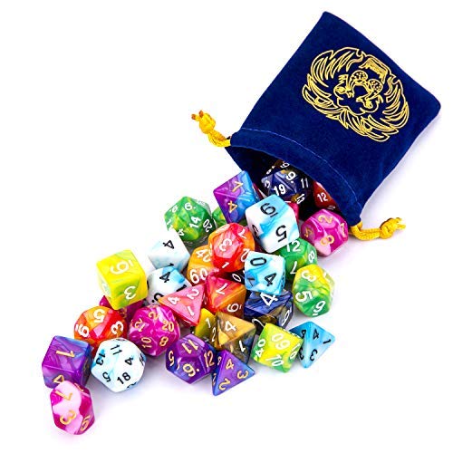 6 Dungeons+Dragons+Double+Colors+Polyhedral+Pouches