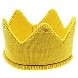 Anboo New Cute Baby Boys Girls Crown Knit Headband Hat (Yellow)