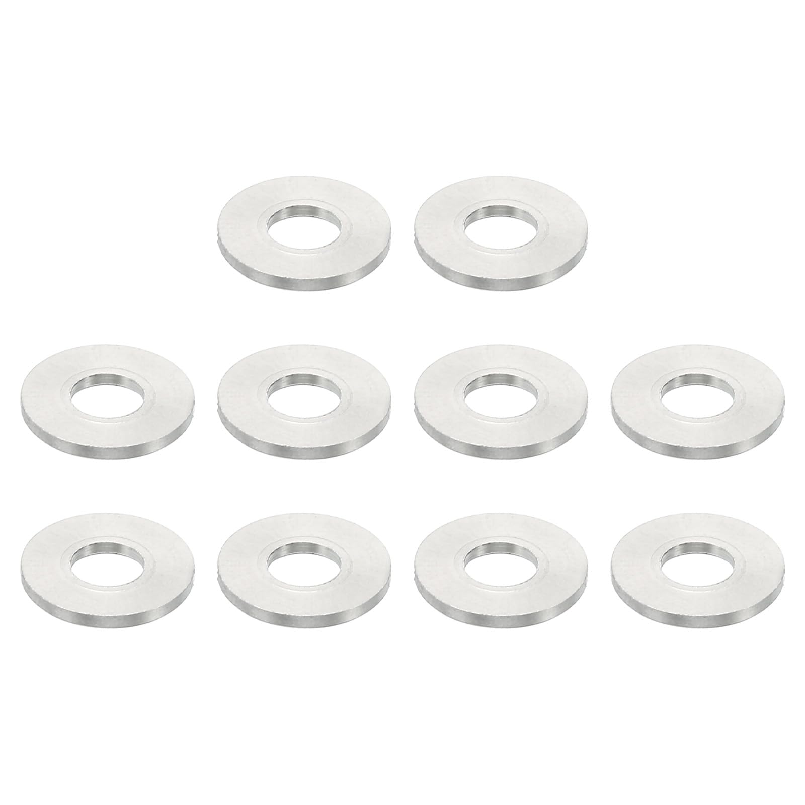 PATIKIL M4 Stainless Steel Spacers, 10 Pcs Metal Spacer Stainless Steel 4.2mm ID x 10mm OD x 2mm L Stainless Steel Spacers Screw Standoff Round for 5/32inch or M4 Screw Bolts
