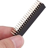 Walfront 3pcs 2.54mm 2x20 Pin Female Header Dual Row Right Angle Connector PCB view 3