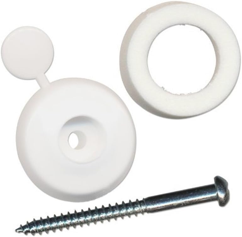 Truly PVC Supplies 10x White Polycarbonate Fixing Buttons 10mm Sheet Fixing