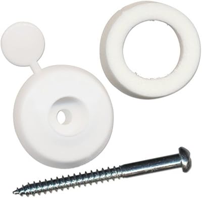 Truly PVC Supplies 10x White Polycarbonate Fixing Buttons 10mm Sheet Fixing