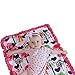 Baby Girls Reversible Minky Velboa Stroller Blanket (Safari/Hot Pink)