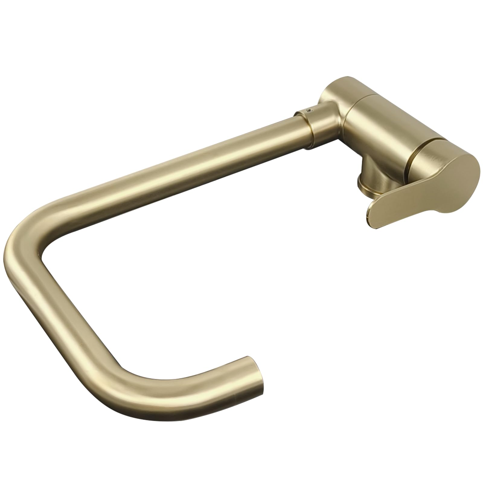 DMOZMSY Brushed Golden Folding Kitchen Faucet in Front of Window 304 Stainless Steel Rotating Foldable Mixer Tap for Camping RV Boat