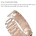 Fintie 22mm Quick Release Bracelet Stainless Steel Metal Strap Wristband Replacement Watch Band - Rose Gold