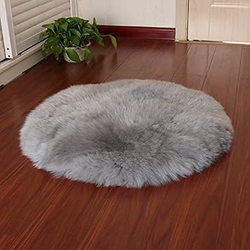 Weiss Kunstfell Pelz Stil Kreis Teppich Stuhl Fur Hairy Waschbar