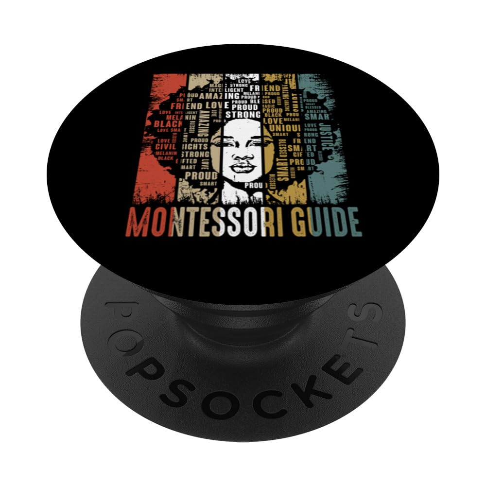 Montessori Guide Afro African American Black History Month PopSockets Swappable PopGrip