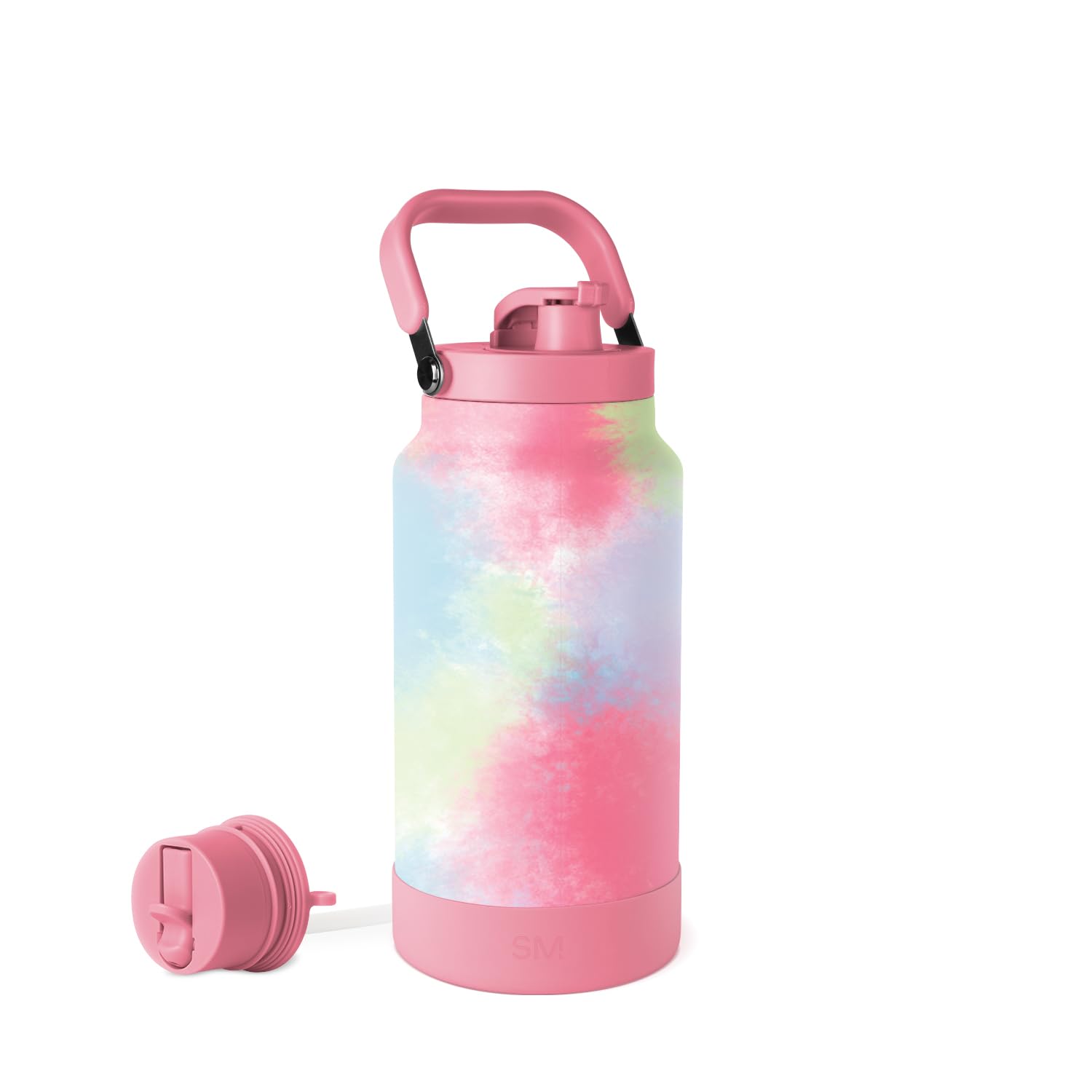 Simple Modern Trek Pivot | Half Gallon Water Bottle Jug with Handle & Boot | Interchangeable Straw & Chug Lids | Large Insulated Stainless Steel | Sports Camping Outdoors | 64oz, Kaleidoscope