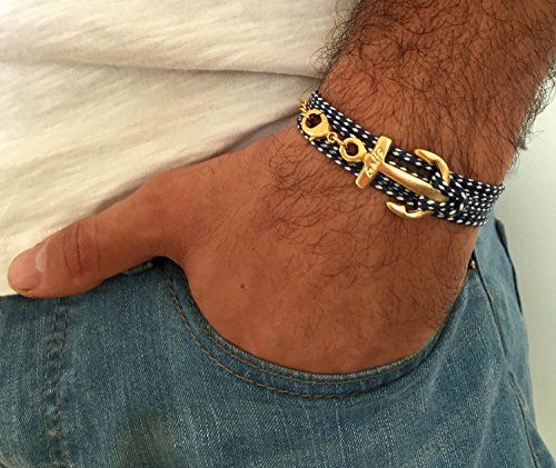 Men s bracelet - men s anchor bracelet - men s nautical…