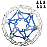 DECKAS Bike 160mm 6 Bolt Disc Rotor Brake, Bolts Disc Floating Rotor for MTB Mountain Road BMX Cycling (6 x Brake Screws)