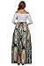 vigvog Women's Ethnic Abstract Navy Floral African Print Maxi A-line Skirt US16-18 (XL, LC65008-5)