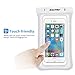RISEPRO Waterproof Armband, Floating Underwater Case Pouch Dry Bag White with Audio Jack for iPhone 6, 6 Plus, 6s, 6s Plus, 5, 5s, Samsung Galaxy s6 HTC Screen Touchable IPX8 100FT FB1710-W…
