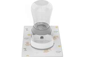 Automatic Dog Water Bowl Dispenser - Staltwo Premium Pet Water Dispenser,Large Capacity Water Feeder for Cats and Dogs, BPA-Free,6-Liter Grey