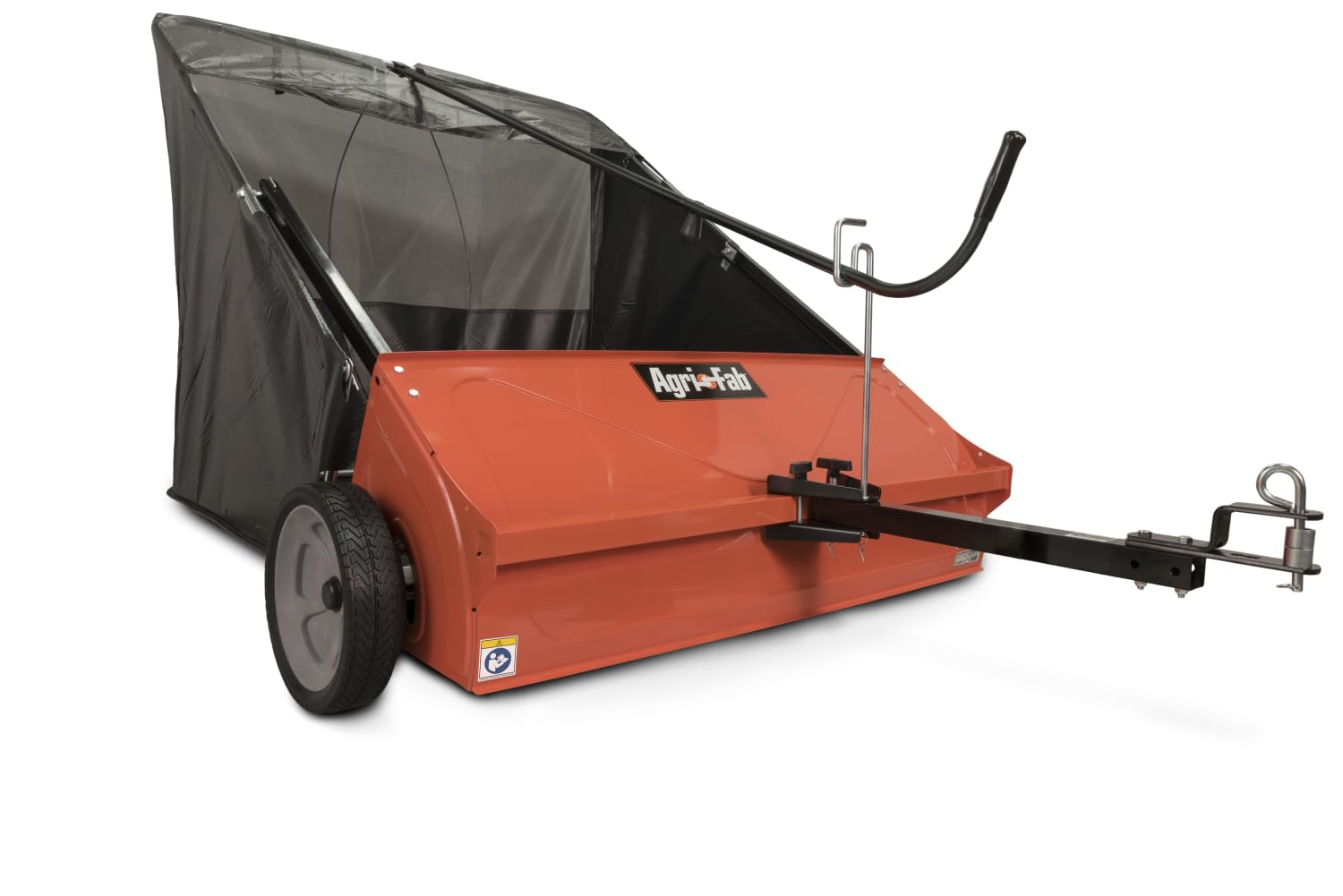Photo 1 of Agri-Fab 45-0492 44" Tow-Behind Lawn Sweeper, 28 cu. ft Hopper Bag Capacity; Leaf & Grass Catcher, with Adjustable Brush Height and Dump From Seat Handle