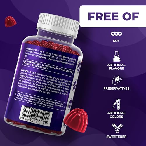 Vitamatic Melatonin 20 mg Gummies, Vegan, Strawberry, 60 Count | 20 mg Melatonin Per Serving, Promotes Relaxation & Sleep Support*, Plant-Based, Gluten Free, Non-GMO
