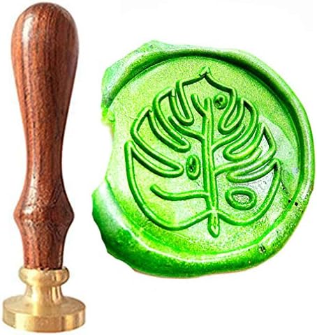 CTEB Monstera Ceriman Green Plant Wax Seal Stamp Kit Decorating Gift Cards Weding Invitations Envelopes Letetrs Sealing Wax Seal Stamp