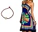 ACVIP Women's Flower Printed Halter Short Beach Dresses Blue (US0=China M)