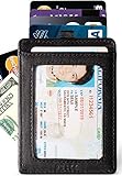 Slim Card Holder Men Wallet - RFID Blocking - Minimalist Leather Sleeve - HUSKK
