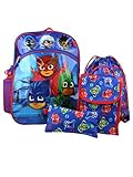 PJ Masks 5 piece Backpack School Set (One Size, Blue/Red)