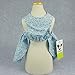 Fitwarm Elegant Floral Denim Pet Clothes for Dog Dress Sundress Vest Shirt, Blue, Medium