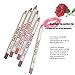 Waterproof Lip liner Pencil, 12 Colors Eyeliner Eyeshadow Pencil Eye Shadow Pen, Professional Long-Lasting Milti-Functional Cosmetics Makeup Tool