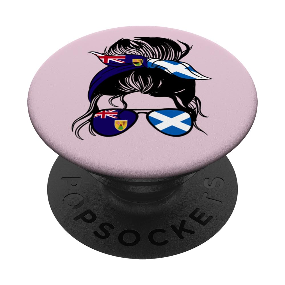 Half Turks and Caicos half Scottish Mix Turks and Scotland PopSockets Swappable PopGrip