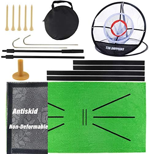 CLZYLRS 4 Set Golf Training mat,Golf Hitting Mat,Premium Turf Golf Hitting Mat,Mini Golf Practice Training Aid Rug, for Home/Office/Outdoor CLZYLRS 4 Set Golf Training mat,Golf Hitting Mat,Premium Turf Golf Hitting Mat,Mini Golf Practice Training Aid Rug, for Home/Office/Outdoor