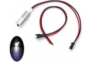 JONSCART 1.5W DC 12V LED Optic Fiber Light Source Illuminator For Car Home Light Side End Glow Plastic Optical Fiber (White,10mm)