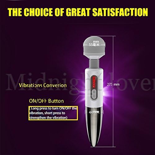 Aronllore Leten Lightning Huge Head Powerful Vibration Massager 5 Modes Vibrations &amp; 6 Modes Pulse USB Rechargeable Magic AV Wand Vibrator