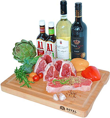 image for Royal Craft Wood Thick Bamboo Wood Cutting Board/Kitchen Butcher Block